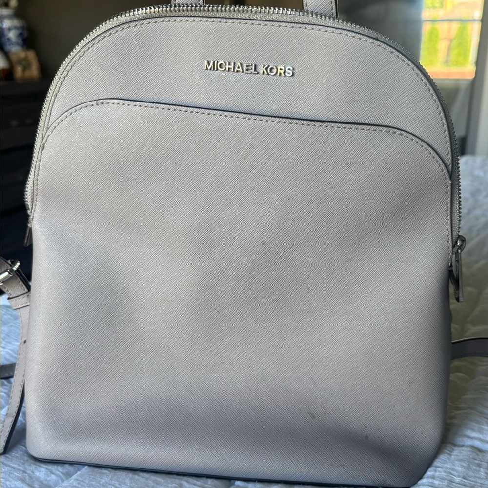 Michael Kors Light Gray Backpack